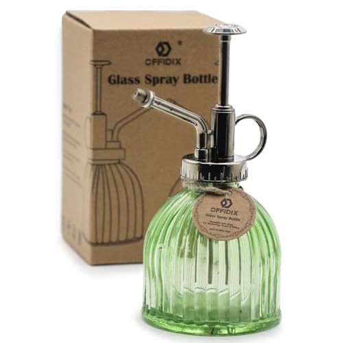 OFFIDIX Glass Plant Mister, Vintage Style Spray Bottle 6.7oz Light Green - color: F-Light Green