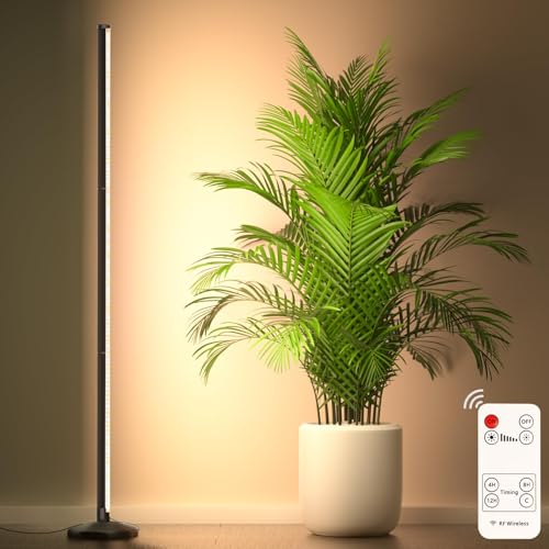 bedee Full Spectrum Grow Light for Indoor Plants: 50 Inch LED Plant Lights for Seed Starting with Timer and 10 Level Dimmable Standing Plant Growing Lamp for Greenhouse with Hanging Accessories