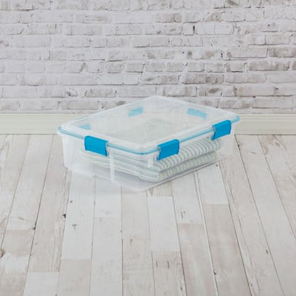 Sterilite Gasket Storage Box with Lids for Home & Office, 37 Quart, 8-Pack - size: 37 Quart, style: 8 Pack