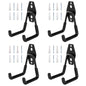 4 Pack Garage Hooks Heavy Duty, Garage Tool Organizer Wall Mount - color: 4 Pack/Black