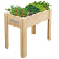 Garvee 34x18x30IN Wooden Raised Garden Bed with Legs - color: Varnish, size: 34*18*30 in