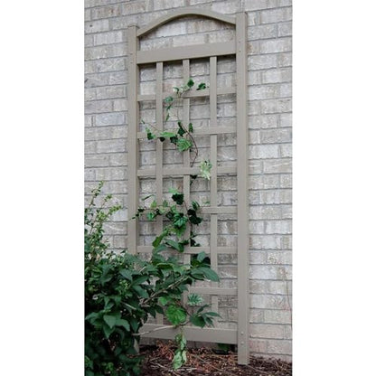 Dura-Trel PVC Garden Trellis for Climbing Vine Plants, Cambridge, Mocha, 28" x 76" - color: Mocha