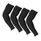 S A Soul of Adventure Compression Arm Sleeve UV 30+ Sun Protection, Moisture Wicking, 4-Way Stretch - color: Black (4 Pack)