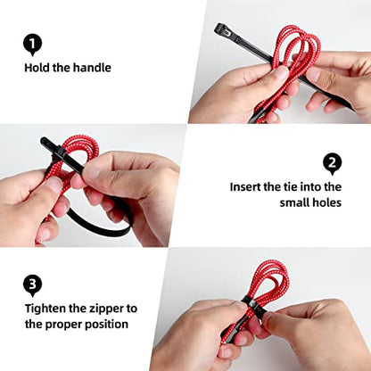 100Pcs 24Inch Heavy Duty Industrial Reusable Cable Wrap Ties - size: Reusable 24Inch 100Pcs