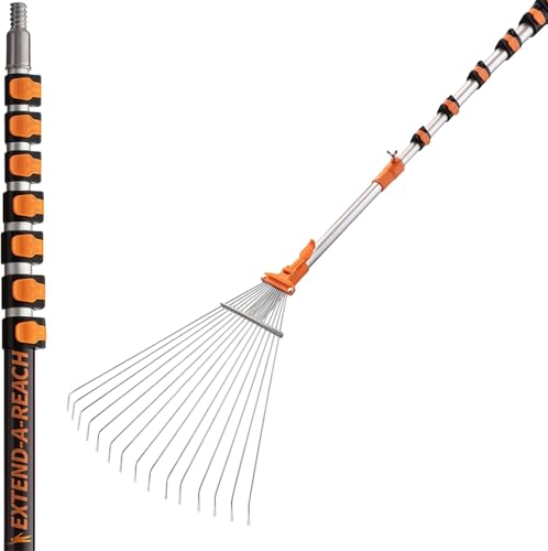 5-30 ft Telescoping Roof Rake for Leaves and Pines (36 ft Reach) - size: 30 Feet