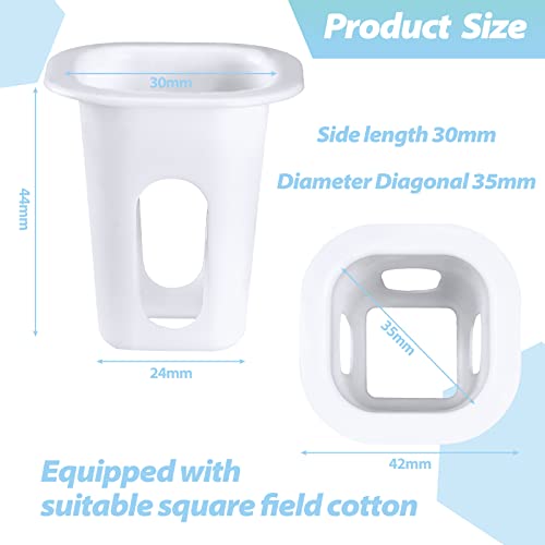 100 Pcs Hydroponic Grow Baskets and Seed Pods Kit with Square Sponges
