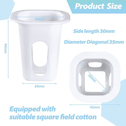 100 Pcs Hydroponic Grow Baskets and Seed Pods Kit with Square Sponges