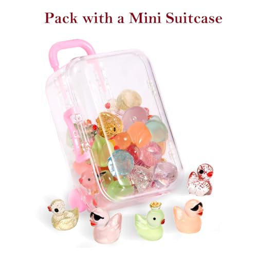 25pcs Mini Ducks Fairy Garden Accessories with Mini Suitcase - size: Mini Ducks