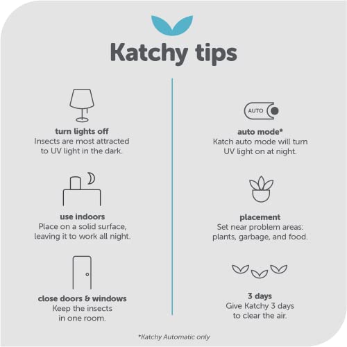Katchy Original and Midnight Glue Board Refills (8 Pack) - Indoor Insect Trap Glue Board Refills for Mosquito, Gnat, Moth, Fruit Flies - Non-Zapper Traps for Buzz-Free Home - size: 8 Pack
