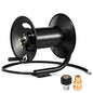 M MINGLE Pressure Washer Hose Reel 200ft x 3/8" / 350ft x 1/4", 4000 PSI - size: 200FT