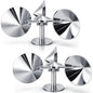 2 Pack Short Reflective Bird Deterrent Spinners with Upgraded Metal Base