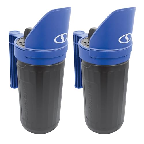 Snow Joe 2 Pack Handheld Multi-Purpose Spreader, 5 Lb Capacity - Adjustable Dial Flow Control for Ice Melt, Grass Seed, Fertilizer, and More, SJSPD1