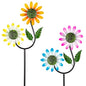 2 Pack Flower Wind Spinners Outdoor - size: 2 Pcs-31x10