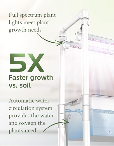 Hydroponics Growing System,AOONEG 28Pods Indoor Herb Garden with LED Grow Light,Hydroponics Growing System Kit with Automatic Timer,Pump System,Adjustable Height,No Seed - size: 2-Tier 28-Pod