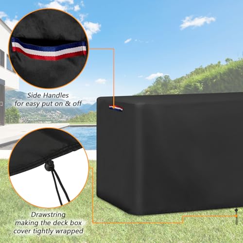 56 In Outdoor Storage Deck Box Cover for Rubber Maid Container Bin 134 Gal