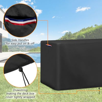 56 In Outdoor Storage Deck Box Cover for Rubber Maid Container Bin 134 Gal