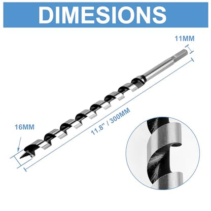 16 x 300mm (Approx. 5/8 x 12 Inch) Wood Auger Drill Bit - 1pcs - size: 16x300mm (Approx. 5/8 x 12")