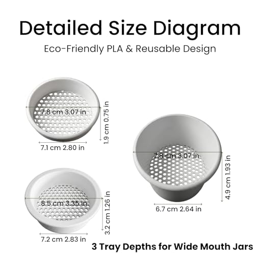Honeycomb Sprouting Trays for Mason Jars, 3-Pack Seed Starter