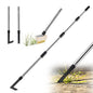 PIMEKOY Crack Weeder Tool Set, 3 Different Weed Remover Tool Head for Paver - size: 60" Long Handle