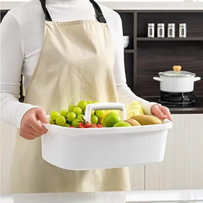 Large Cleaning Supplies Caddy Portable Shower Caddy Basket White 2 Pack - color: White, size: Large, 2pcs