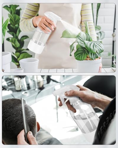Glass Spray Bottles for Cleaning - 16 oz Spray Bottles with Silicone Sleeve - color: White