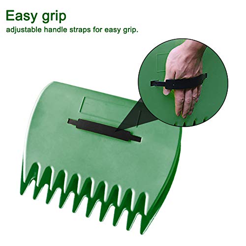 2-Pack Leaf Scoops, Large Leaf Grabber Claws with Ergonomic Handles