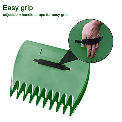 2-Pack Leaf Scoops, Large Leaf Grabber Claws with Ergonomic Handles