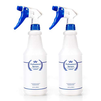 Plastic Spray Bottles 2 Pack, 32 Oz, Heavy Duty Sprayer, All-Purpose, Blue - color: Blue
