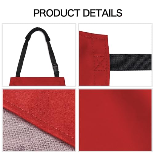 Homsolver 2 Pack Waterproof Dishwasher Rubber Adjustable Apron for Unisex - color: Red