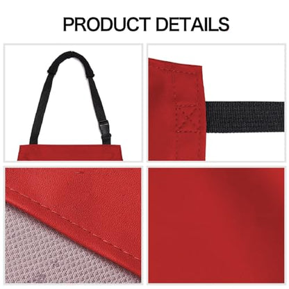 Homsolver 2 Pack Waterproof Dishwasher Rubber Adjustable Apron for Unisex - color: Red
