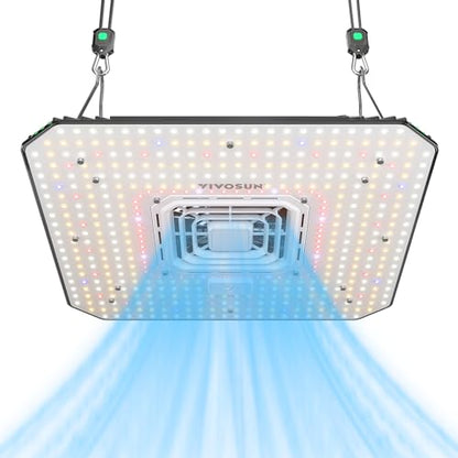 VIVOSUN AeroLight A200 200W LED Grow Light with Fan - size: 2.2x2.2