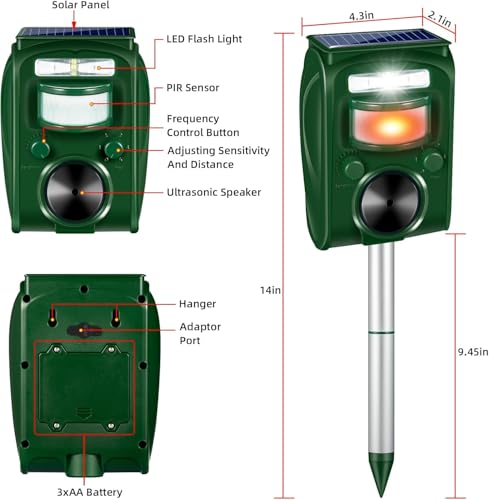 Solar Animal Repellent Ultrasonic