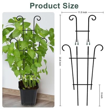 Coomin Plant Trellis for Potted Plants with Ties, 23in 2p - size: 23in(H)/2p standard