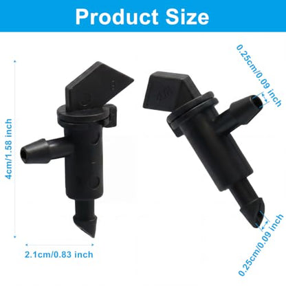 60 Pack Garden Flag Irrigation Dripper, Black, 1 GPH - color: Black