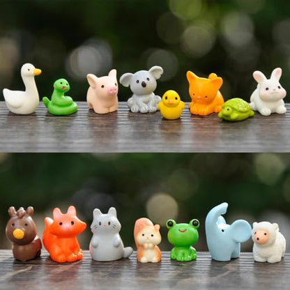 30PCS Mini Resin Animals Variety Pack 15 Style Tiny Resin Animal Figurines - color: Fixed Color Ctyle-c