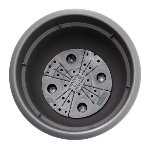 Bloem Ariana 6" Plastic Self-Watering Planter, Charcoal, 4-Pack - color: Charcoal, size: 6" (Pack of 4)
