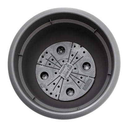 Bloem Ariana 6" Plastic Self-Watering Planter, Charcoal, 4-Pack - color: Charcoal, size: 6" (Pack of 4)