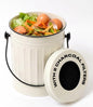 Plexon Kitchen Compost Bin Indoor with Lid, Off-White 1.5 Gall - color: Off-white