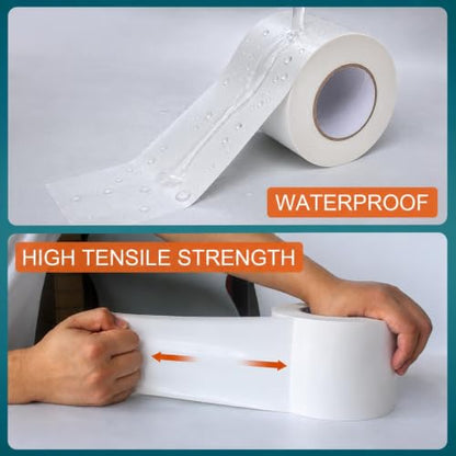 4" x 180' Vapor Barrier Tape, 9 Mil White Polyethylene Insulation Tape - size: 1 Pack