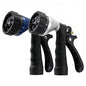 GREEN MOUNT Water Hose Nozzle 2-Pack, Zinc Alloy Garden Spray Nozzle with Adjustable Spray Patterns, Leakproof Rustproof Trigger Lock for Outdoor Cleaning & Car Wash, Silver& Blue - color: Blue & Silver