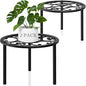 TOSKING 2-Pack Plant Stands, Classic Scroll Pattern, 10.2"D x 7.9"H, Black - color: Classic Scroll-Black