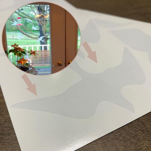 Anti-Collision Window Bird Stickers Decals Glass Door Protect and Save Bird Strikes (Clear) - color: Clear