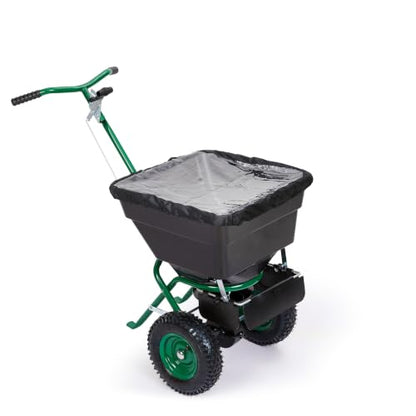 Push Broadcast Spreader, 100lb Large Capacity, 12ft Broadcast Width - color: Green+100LBS