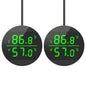 QZQ Reptile Thermometer and Humidity Gauge, Digital Display, 2-Pack Black - color: Black - 2 Pack