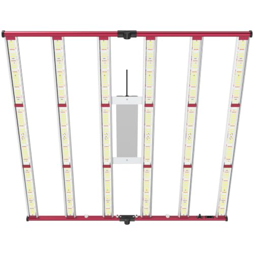 AGLEX 600W LED Grow Lights, Full Spectrum Grow Light with UV IR, Daisy Chain Plant Bar Style Grow Light Foldable & Dimmable for Indoor Growing Commercial Hydroponic Growing Lamp 5x5ft Core Coverage - size: XL(M600)