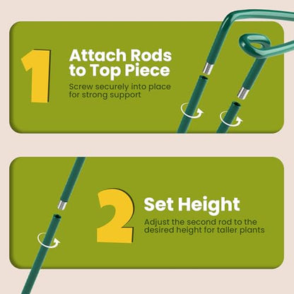 6 Pack Plant Support Stakes – Peony Cages and Supports –10" W x 16" - 24" H - size: 6 Pack (up to 24")