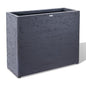 25"Tall Rectangular Outdoor Planter, Heavy‑Duty | Business&Home, Dark Gray - color: Charcoal Gray