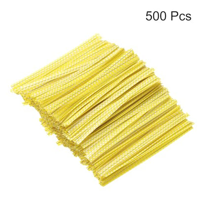 HARFINGTON 500pcs Bag Twist Ties 4" Reusable Plastic Twist Ties Wire Cable Ties for Party Bread Candy Cake, Yellow - color: Yellow