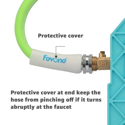 FEVONE Hybrid Polymer Garden Hose 100 ft, Heavy Duty Water Hose - color: Green, size: 100FT