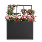 Metal Planter Box with Trellis, 35" Lx11.8 Wx47 H Metal Raised Garden Bed with Trellis and Drainage Holes, Outdoor Standing Flower Bed for Climbing Plants,Vegetables,and Vines - size: 1 PCS 35" Lx11.8" Wx47" H